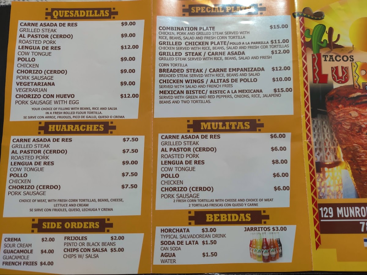 Tacos Lupita Menu - Image 3